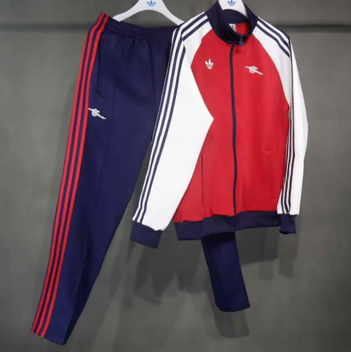 2026-2027 Arsenal Red/White Soccer Tracksuit Jacket Football Jacket and Pants