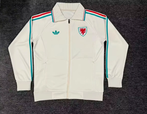 2026 Wales White Soccer Windbreaker Jacket Football Jacket