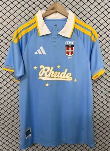 Fan Version 2025-2026 Como 1907 Fourth Away Blue Soccer Jersey Football Shirt