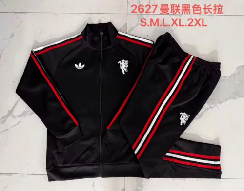 2026-2027 Manchester United Black Originals Soccer Tracksuit Jacket Football Jacket and Pants