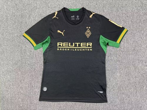 Player Version 2026-2027 VfL Borussia Mönchengladbach Away Black Soccer Jersey Football Shirt