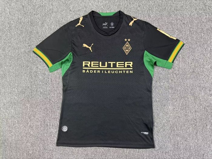 Player Version 2026-2027 VfL Borussia Mönchengladbach Away Black Soccer Jersey Football Shirt
