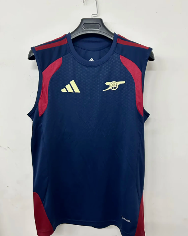 Fan Version 2026-2027 Arsenal Dark Blue/Red Soccer Training Vest Football Shirt