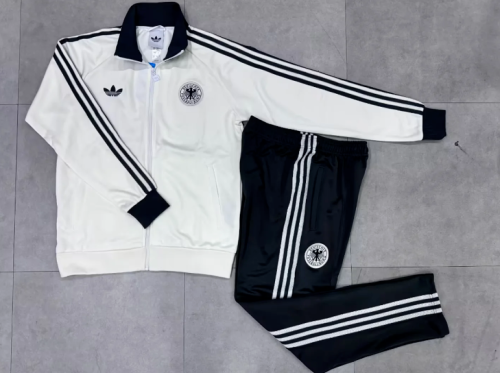 2026-2027 Germany White Soccer Tracksuit Jacket Football Jacket and Pants