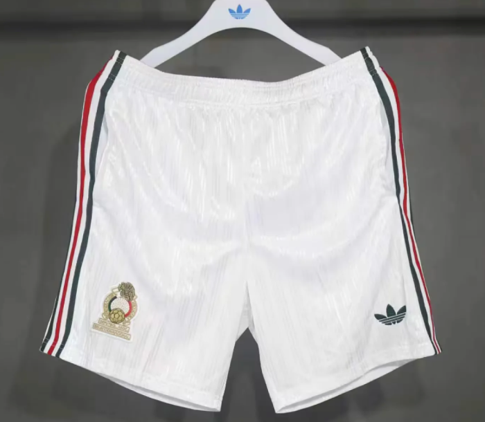 Player Version 2026 Mexico White Casual Soccer Shorts Football Shorts