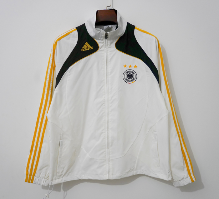 Retro Jacket 2007 Germany White Soccer Windbreaker Jacket Football Jacket