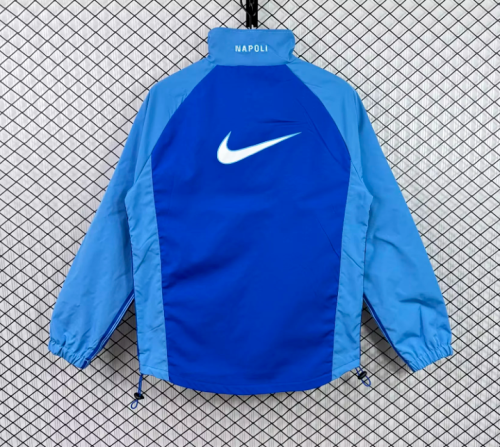 Retro Jacket 1998-1999 Napoles Blue Soccer Windbreaker Jacket Napoli Football Jacket