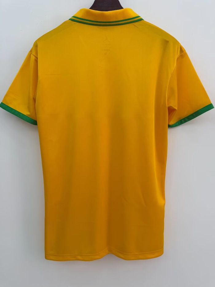 Fan Version 2026 Brazil AJ Soccer Polo Yellow Brasil Camisetas de Futbol
