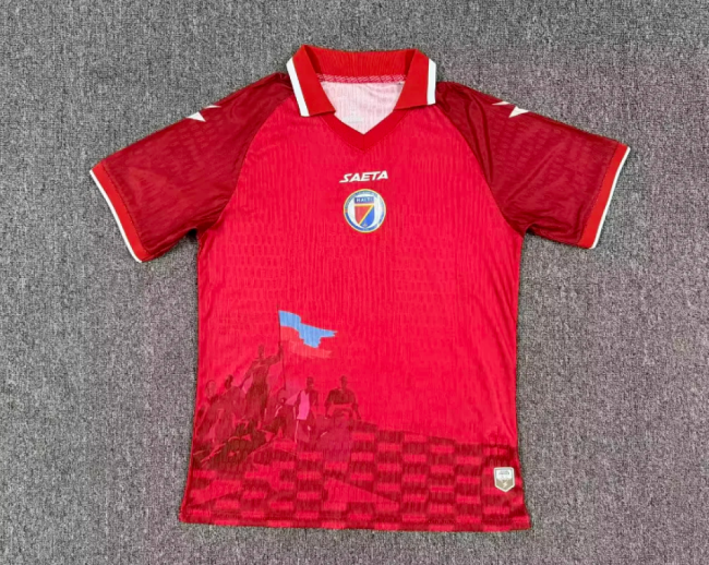 Player Version 2026 Haiti Third Away Red Soccer Jersey Football Shirt