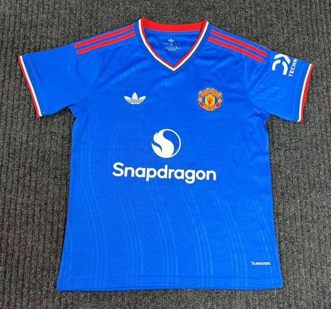 Fans Version 2026-2027 Manchester United Away Blue Soccer Jersey Man United Football Shirt