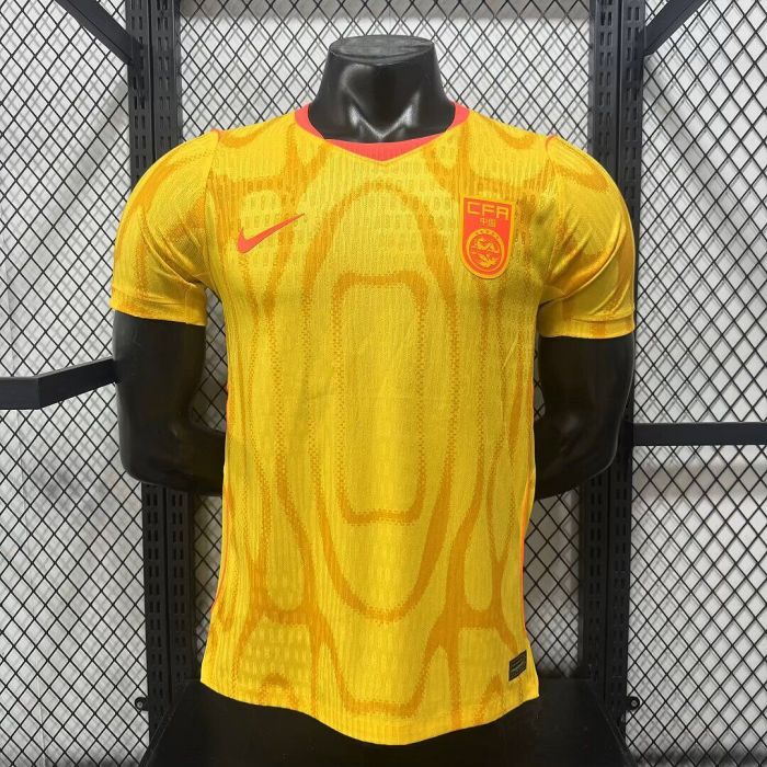 Player Version 2026 China Away Yellow Soccer Jersey Football Shirt