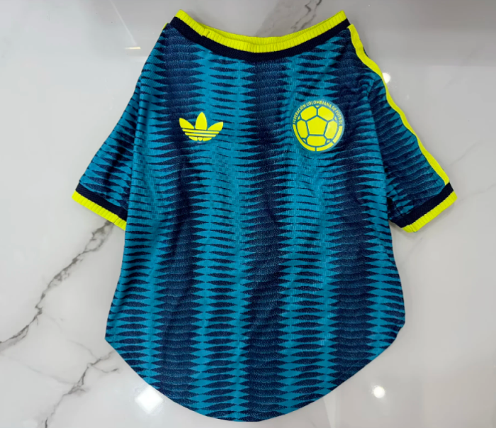 Colombia 2026 FIFA World Cup Soccer Jerseys for dogs Away Pet Football Shirt