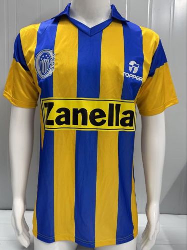 Retro Jersey 1987-1988 Club Atlético Rosario Central Home Soccer Jersey Vintage Football Shirt