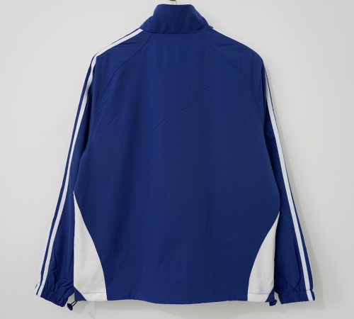 Retro Jacket 2010-2011 Real Madrid Dark Blue Soccer Windbreaker Jacket Football Jacket