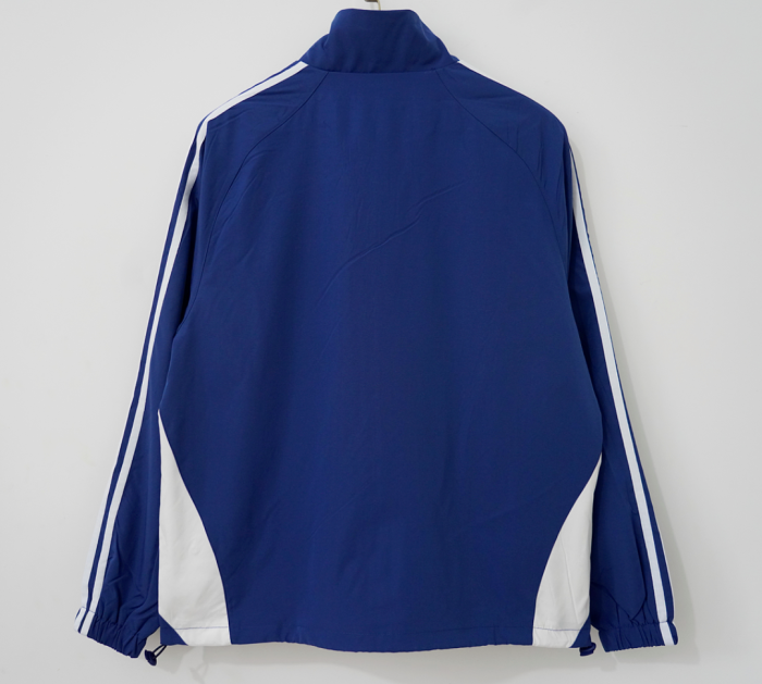 Retro Jacket 2010-2011 Real Madrid Dark Blue Soccer Windbreaker Jacket Football Jacket