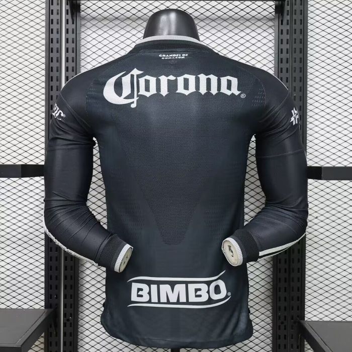 Long Sleeve Player Version 2026-2027 Club America Aguilas Away Black Soccer Jersey Football Shirt