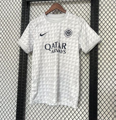 Fan Version 2026-2027 Inter Milan White/Grey Soccer Training Jersey Football Shirt