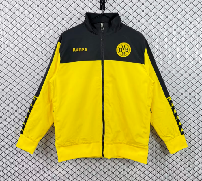 Retro Jacket 2011-2012 Dortmund Yellow/Black Soccer Windbreaker Jacket Football Jacket