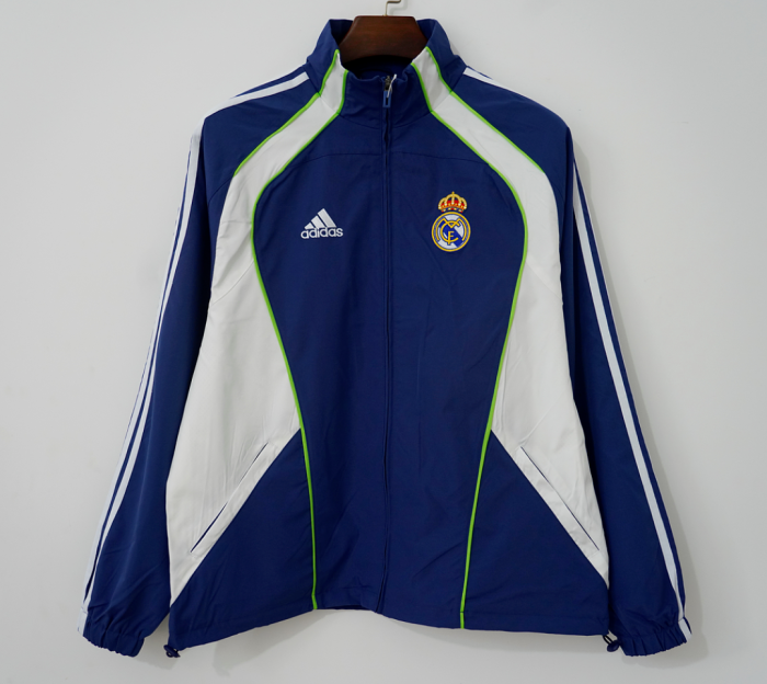Retro Jacket 2010-2011 Real Madrid Dark Blue Soccer Windbreaker Jacket Football Jacket
