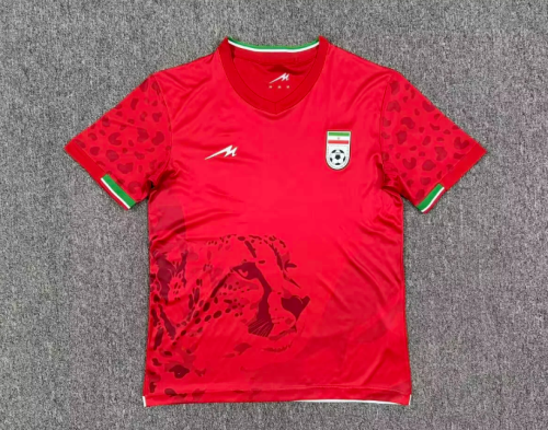 Fan Version 2026 Iran Away Red Soccer Jersey Men's Football Shirt