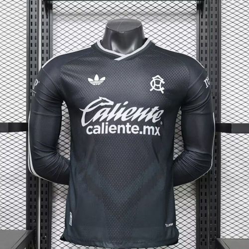 Long Sleeve Player Version 2026-2027 Club America Aguilas Away Black Soccer Jersey Football Shirt