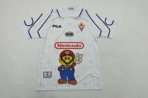 Retro Jersey 1997-1998 Fiorentina mario bros version Soccer Jersey Vintage Florence Football Shirt