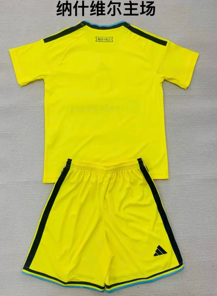 Youth Uniform Kids Kit 2026-2027 Nashville Home Soccer Jersey Shorts Child Football Set