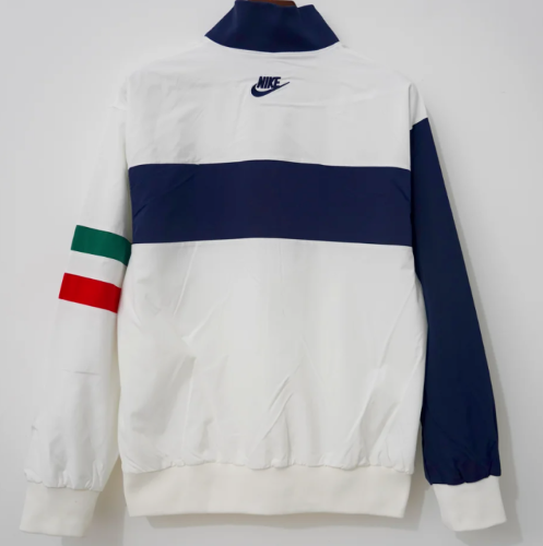 Retro Jacket 1996 Italy White Soccer Windbreaker Jacket Football Jacket