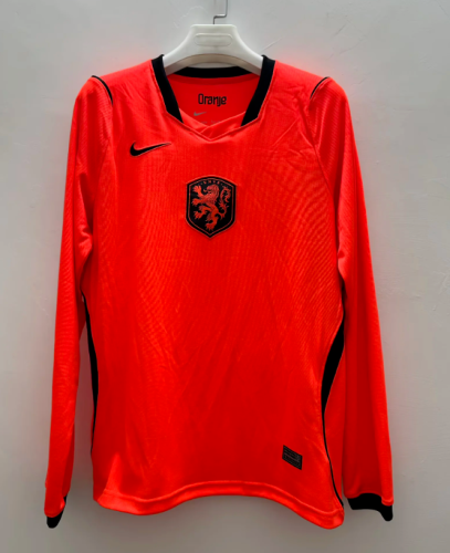 Long Sleeve Fan Version 2026 World Cup Netherlands Home Soccer Jersey Holland Football Shirt