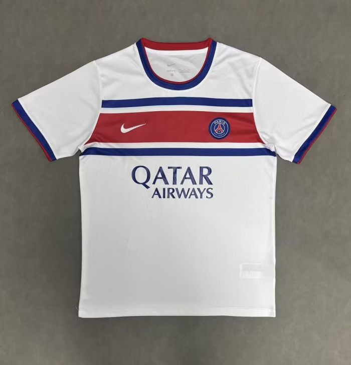 Fan Version 2026-2027 PSG White Soccer Pre-match Jersey Paris Football Maillot
