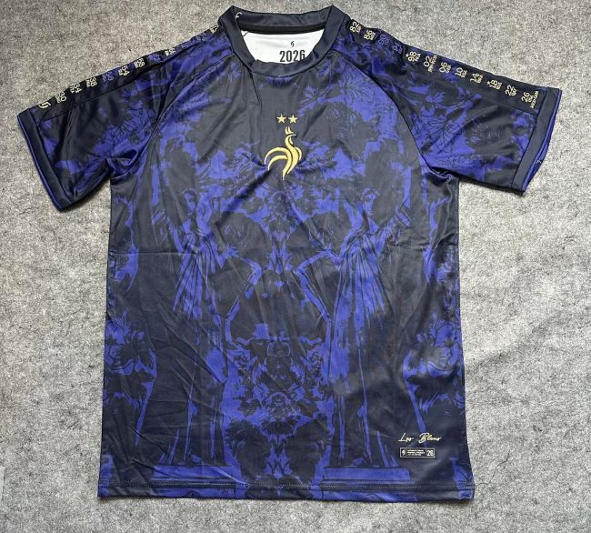 Fan Version 2026 France Dark Blue Soccer Training Jersey Football Shirt