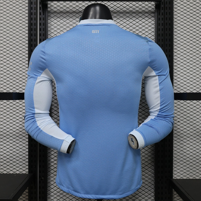 Long Sleeve Player Version Manchester City 2026-2027 Home Soccer Jersey Man City Football Shirt