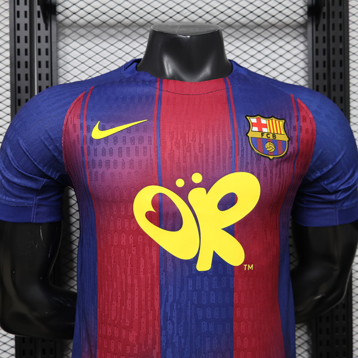OR Version Barca Camisetas de Futbol Player Version 2025-2026 Barcelona X Olivia Rodrigo Home Soccer Jersey