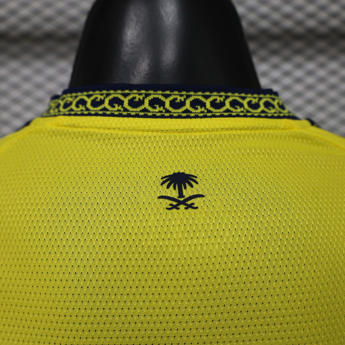without Sponor Logo Player Version 2026-2027 Al Nassr Home Soccer Jersey Football Shirt
