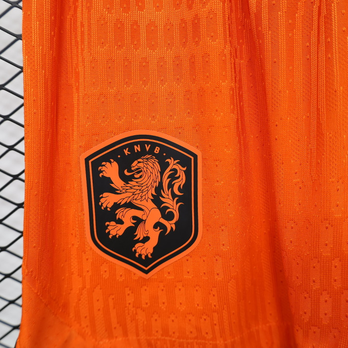 Player Version 2026 Netherlands Home Soccer Shorts Orange Football Shorts