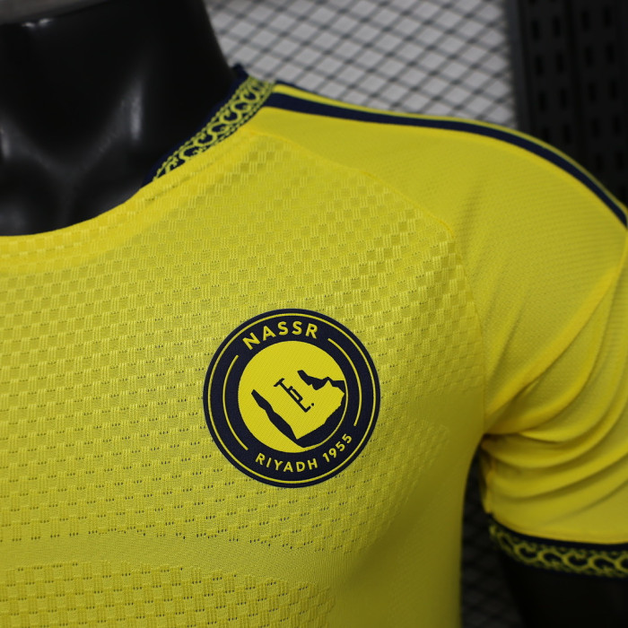 without Sponor Logo Player Version 2026-2027 Al Nassr Home Soccer Jersey Football Shirt