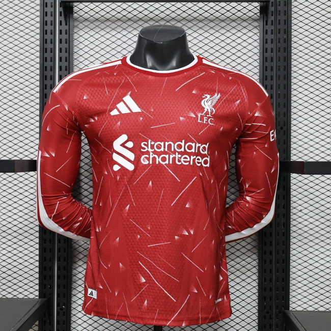 Long Sleeve Player Version 2026-2027 Liverpool Home Soccer Jersey Football Shirt