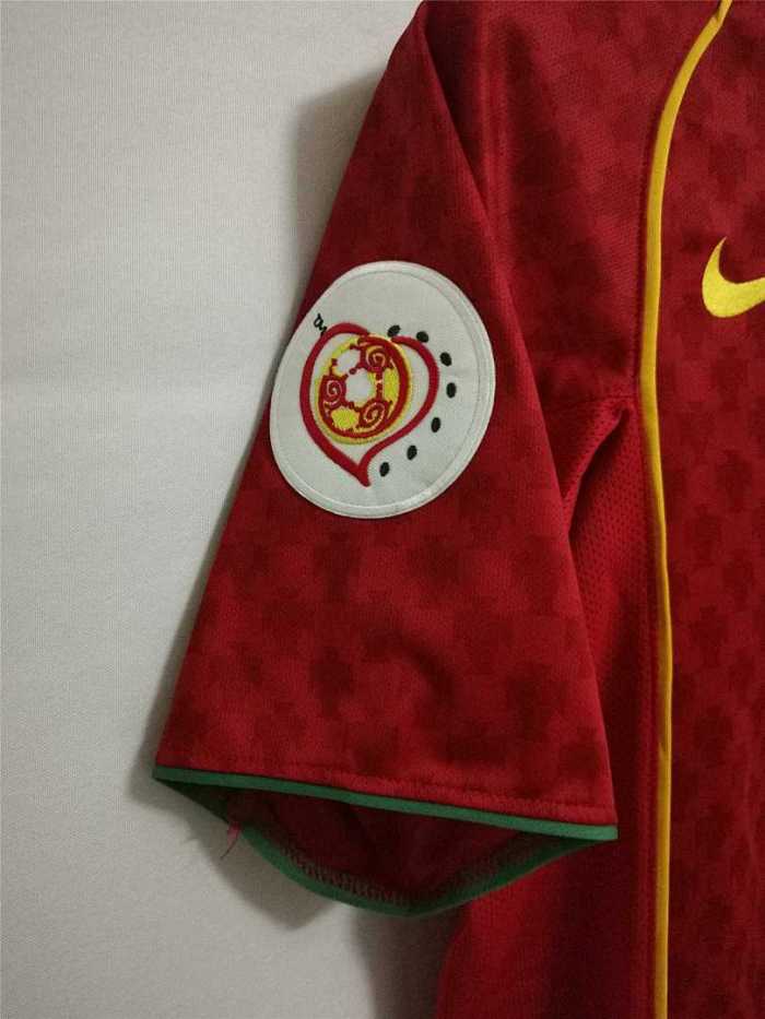 with Front Lettering+Patch Retro Jersey 2004 Portugal 17 C.RONALDO Home Soccer Jersey