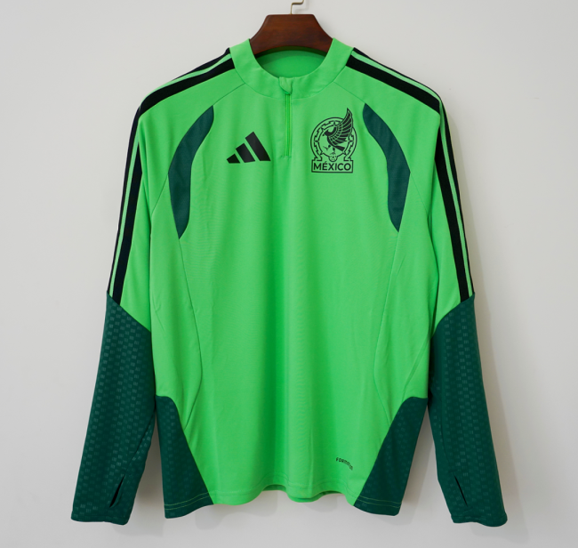 Long Sleeve 2026 Mexico Green Soccer Training Sweater