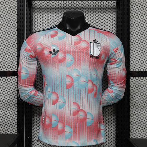 Long Sleeve Player Version 2026 BEL Home Soccer Jersey Football Shirt