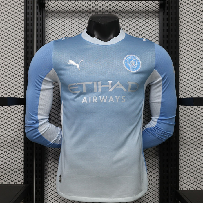 Long Sleeve Player Version Manchester City 2026-2027 Home Soccer Jersey Man City Football Shirt