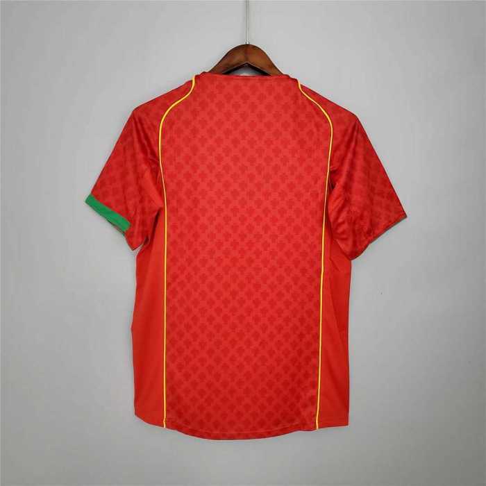 with Front Lettering Retro Jersey 2004 Portugal Home Soccer Jersey Vintage Football Shirt
