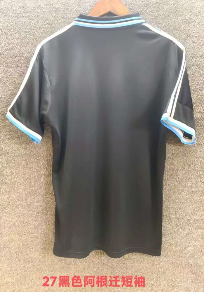 Fan Version 2026 Argentina Black Retro Model Soccer Polo Football Shirt