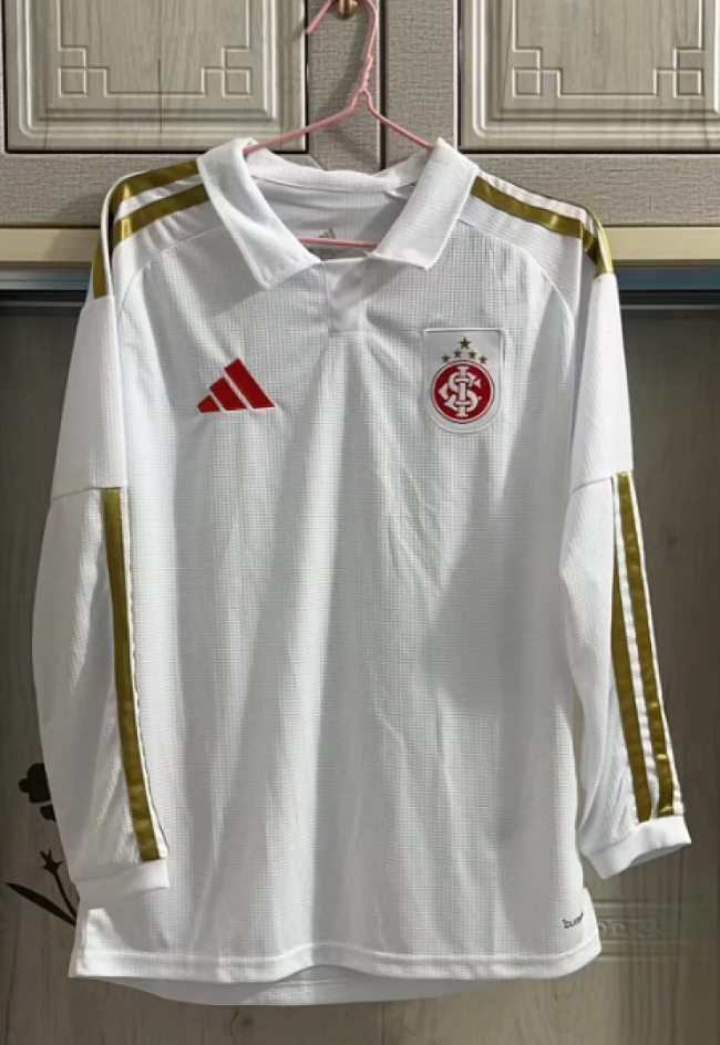 Long Sleeve Fans Version 2026-2027 Sport Club Internacional Away White Soccer Jersey Brasil Internacional Football Shirt