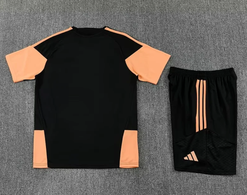 Adult Uniform 2026-2027 Arsenal Black/Orange Soccer Training Jersey and Shorts Football Kits