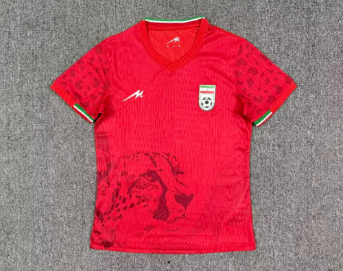 Player Version 2026 Iran Away Red Soccer Jersey Men's Football Shirt