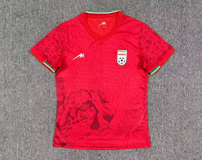 Player Version 2026 Iran Away Red Soccer Jersey Men's Football Shirt