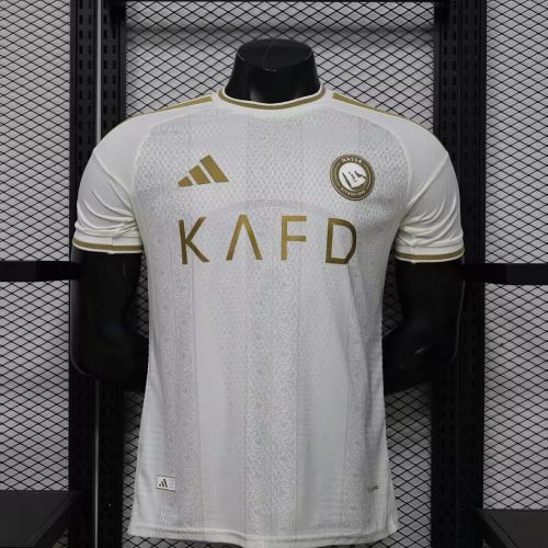with Sponor Logo Player Version 2026-2027 Al Nassr Away White Soccer Jersey Football Shirt