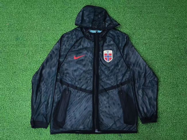 2026-2027 Norway Dark Blue World Cup Mesh Anthem Jacket Soccer Windbreaker Jacket Football Jacket