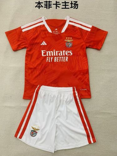 Youth Uniform Kids Kit 2026-2027 Benfica Home Soccer Jersey Shorts Child Football Set